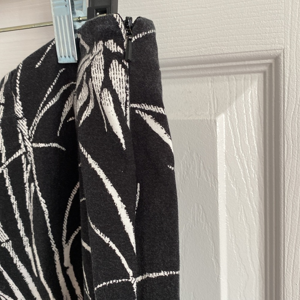Talbots Black & White Bamboo Printed Capris Crop Pants Size 16W Petite - Picture 2 of 6